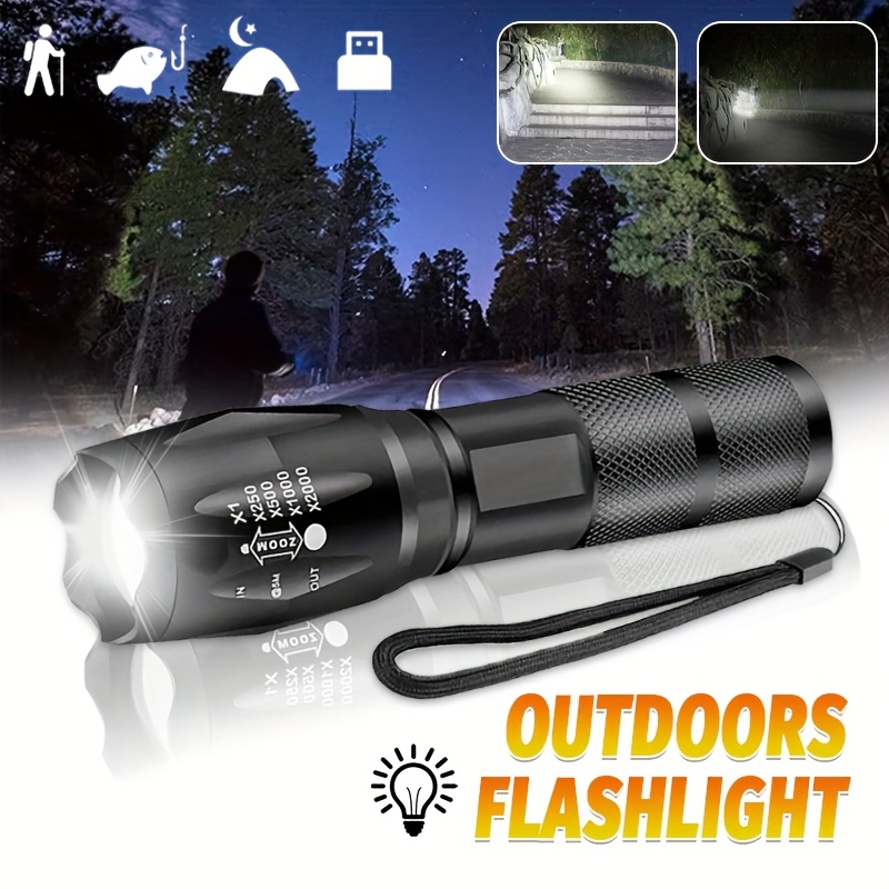 

Led Flashlight - Portable, Handheld Torch For , Aluminum Alloy, 150-350 (batteries Not Included)