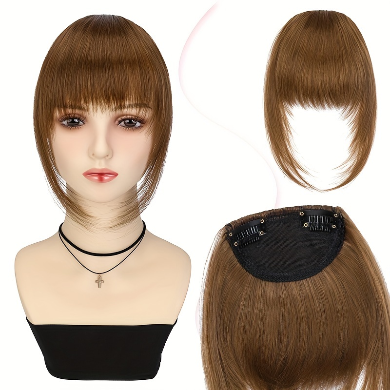 synthetic wig with 12 inch bangs on   suitable for daily   ladies details 23