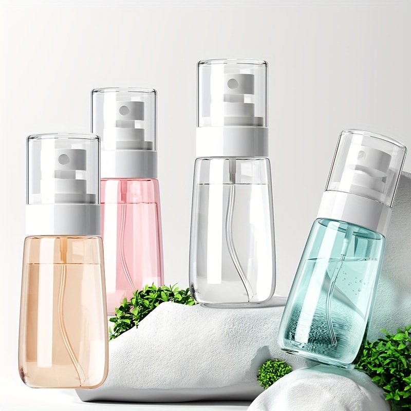 

4pcs 60ml Fine Mist Spray Bottles, Portable Travel Size Atomizer, Refreshing Hydration And Skincare, Alcohol Mist Dispenser, Leak-proof