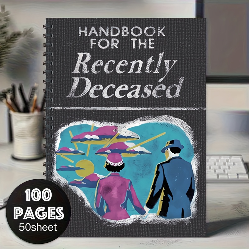 TEMU 1 Pack "handbook Of The Recently " Memorial Notebook - 100 Pages Spiral Bound, Bohemian Style Mixed Colors, High-quality Paper With Regular -