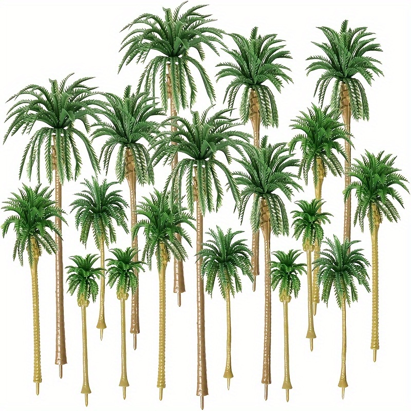 

5pcs Set, Miniature Plastic Models, Mixed , Standless, For Diy Landscaping, Decoration, Display