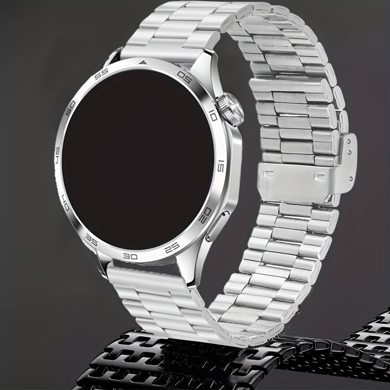 TEMU High-grade Light Luxury Stainless Steel Strap, 20mm/22mm, Compatible With Galaxy Watch 4/5/6/7/classic Edition/gear S3/active 2 And Huawei Watch