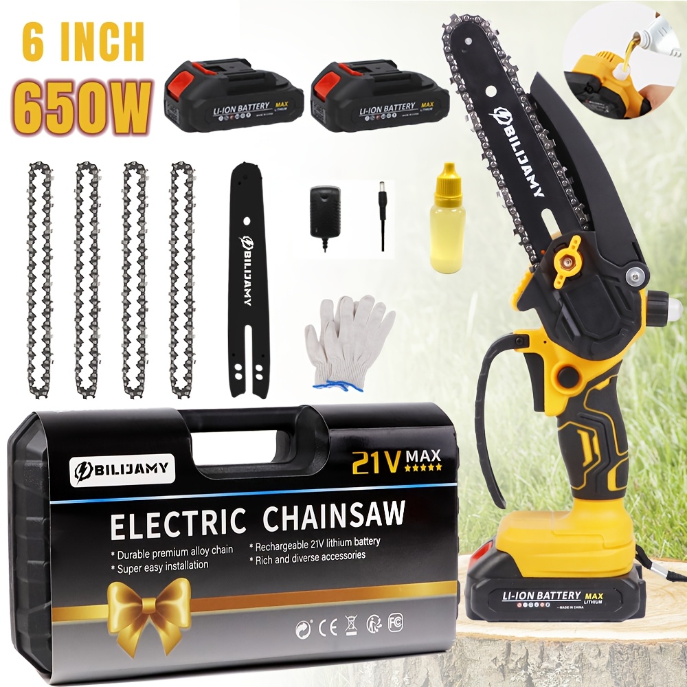6 inch cordless saw handheld lightweight electric branch saw   with splash   lock rechargeable battery safe pruning suitable for quickly cutting branches yard home and garden an ideal gift for men husband or father