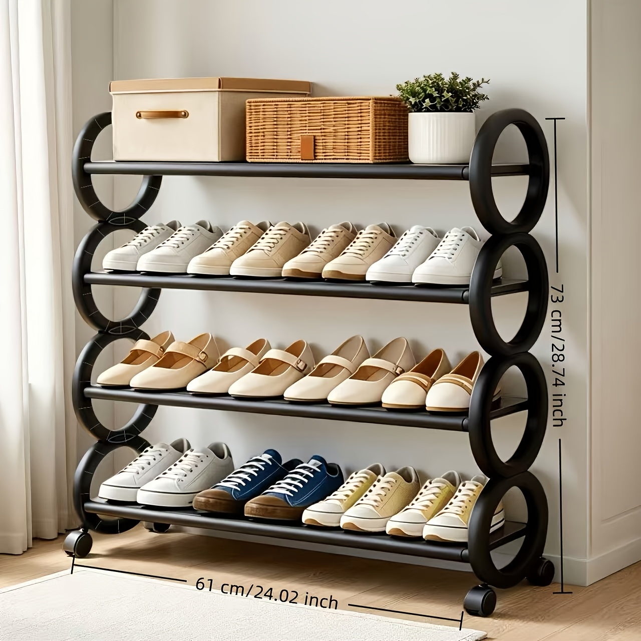 TEMU Scarpiera a Grande Capacit�, Organizzatore Multifunzionale per Scarpe da , Scaffalatura e , Organizzatore Salvaspazio a Pi羅 Livelli per Scarpe e