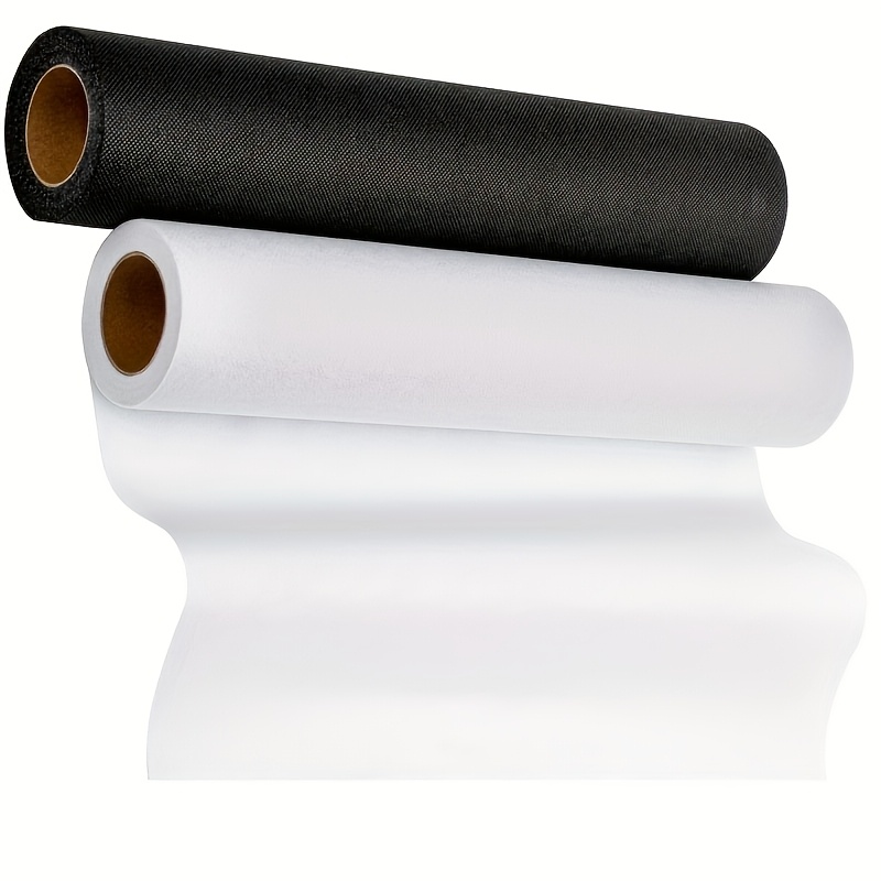 TEMU Lot de 2 entretissages fusibles thermocollants très résistants, 30 cm x 20 m par rouleau, longueur totale 40 m. Convient pour la couture et les