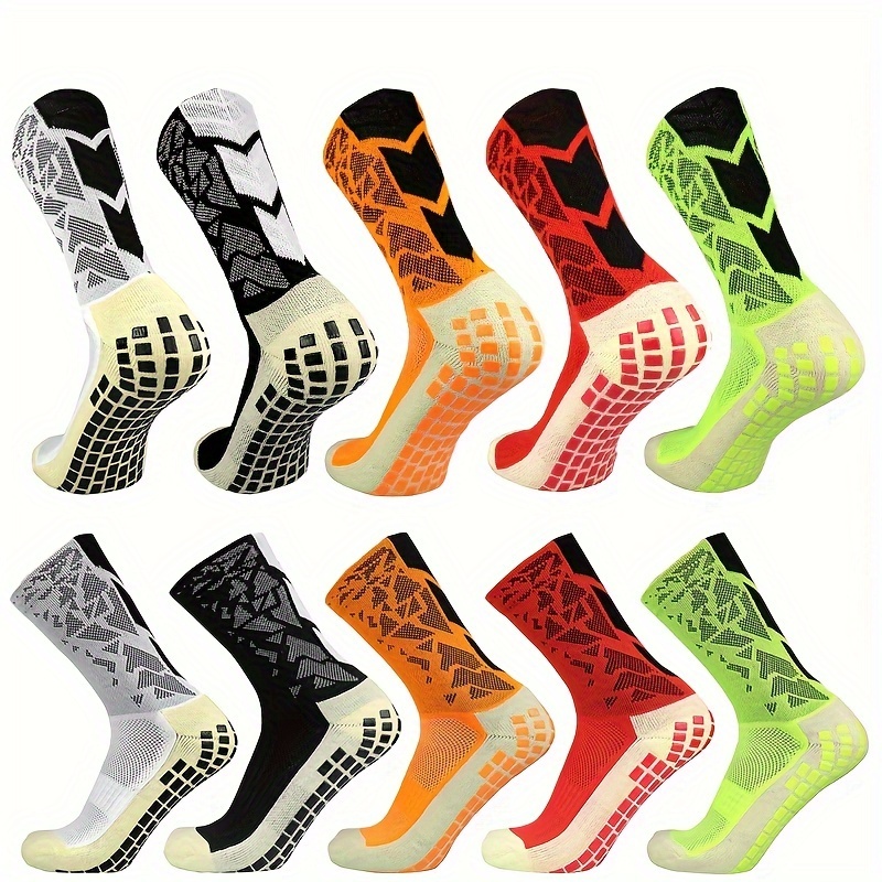 1pair mens anti slip football thick towel bottom soft socks breathable comfy casual socks sweat absorbing fashion sports socks for   basketball running 0