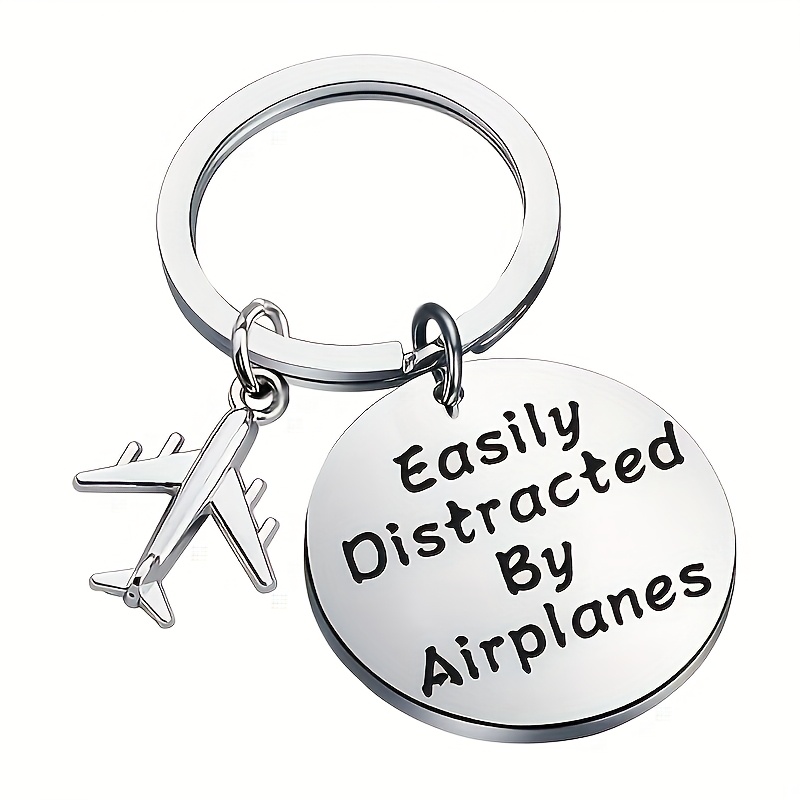 TEMU 1pc, Cadeau Avion, Cadeau Pilote, Porte-clés Avion, Porte-clés Qui Est Facilement Distrait Par Les Avions