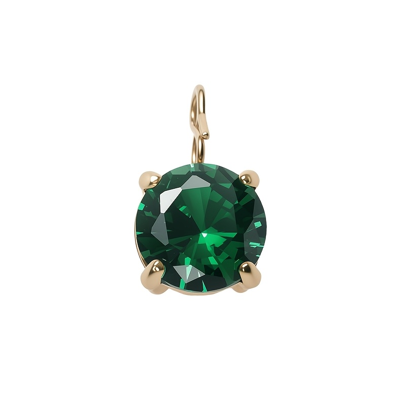 Versatile Style Non-Fading Round Synthetic Zircon Pendant Necklace
