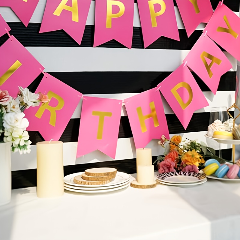 Pinkes Glitzer-Banner "That's Fetch" – Für Mädchen-Geburtstagsparty-Dekoration