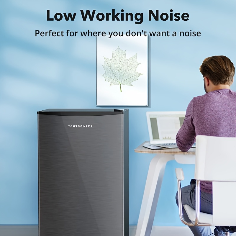 TAOTRONICS Black Car Fridge - 2-Door Compact Refrigerator with Semiconductor Cooling, No Electricity Needed, 5.55-26.42gal Capacity for Home, Office, Camping & Vehicle Use, Fridge for Kitchen, Office Cooler, Modern Refrigerator, Durable Construction