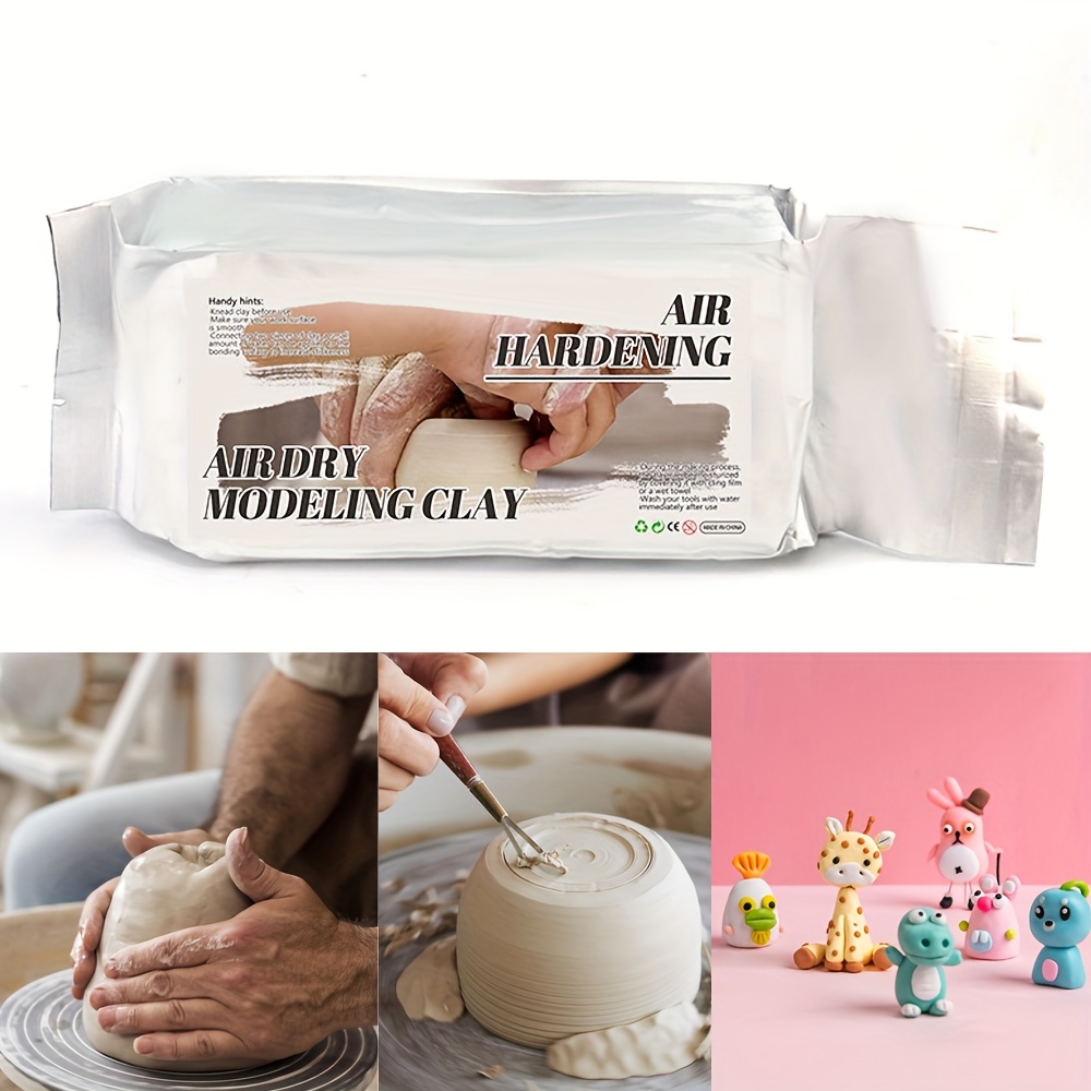 

500g Ceramic Clay Kit, Diy Craft Sculpting Material With Tools, Vacuum Sealed, Ideal For Vase, Ring, Pendant Making