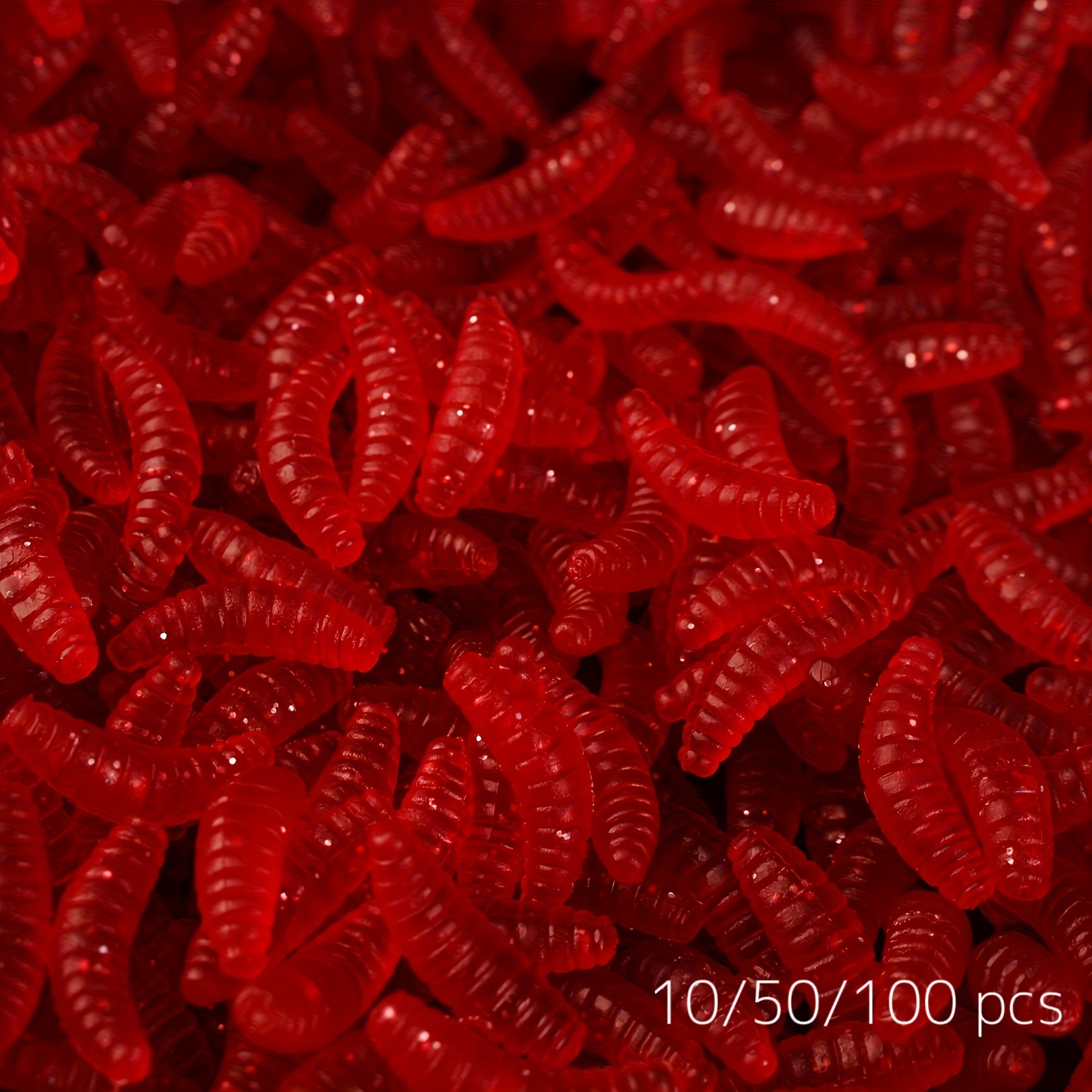 

10/50/100pcs Simulated Realistic Fish 2cm/0.79inch Artificial Bionic Soft Worm Lure Outdoor Fishing Gear