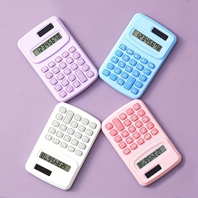 1pc Tips Calculator Cute Cartoon Pocket Portable Calculator For School Office