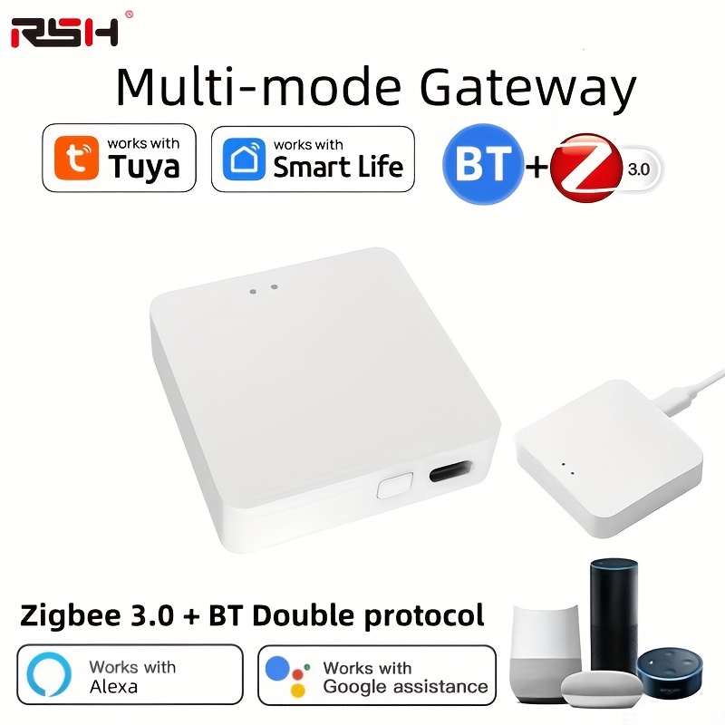 Télécommande intelligente WiFi Smart Home IR universelle avec capteur de température et d'humidité, une pour tous les contrôles TV, DVD, AUD, ventilateur, etc. Compatible avec Alexa et Google Home
