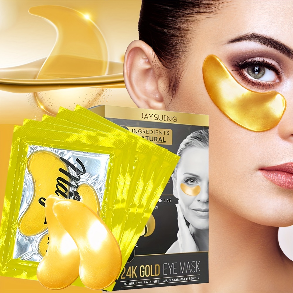 

5pairs/box, 24k Golden Under Eye Patches, Moisturizing Eye Mask For Firming And Nourishing Eye Skin