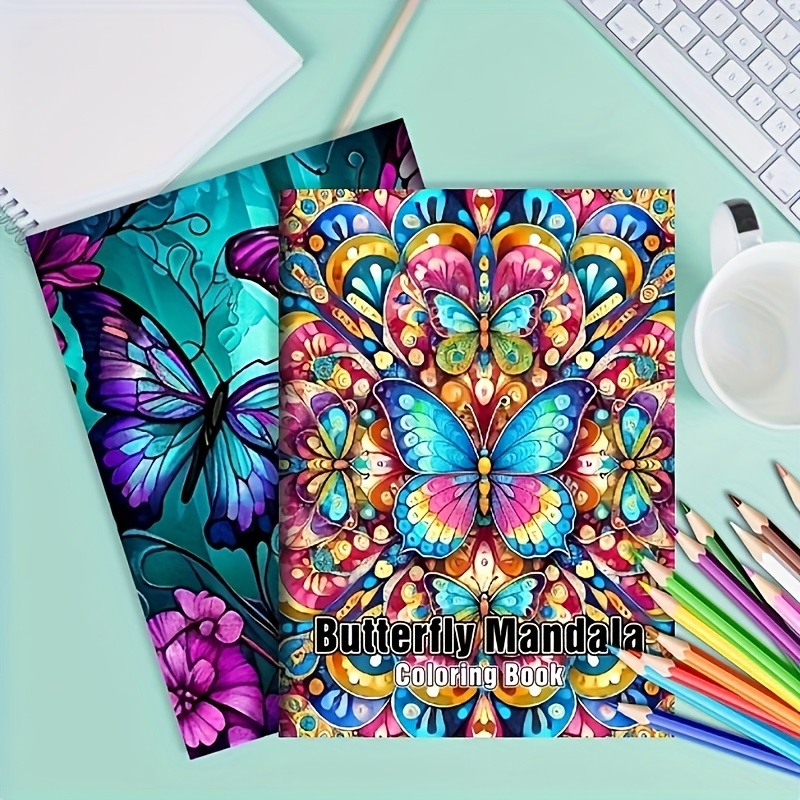 Image of & Mandala Coloring Book - Relaxing Art For Adults & Teens, Perfect Gift For Christmas, Halloween, - Upgraded 20-page Thick Paper, 10x7.87 Inches