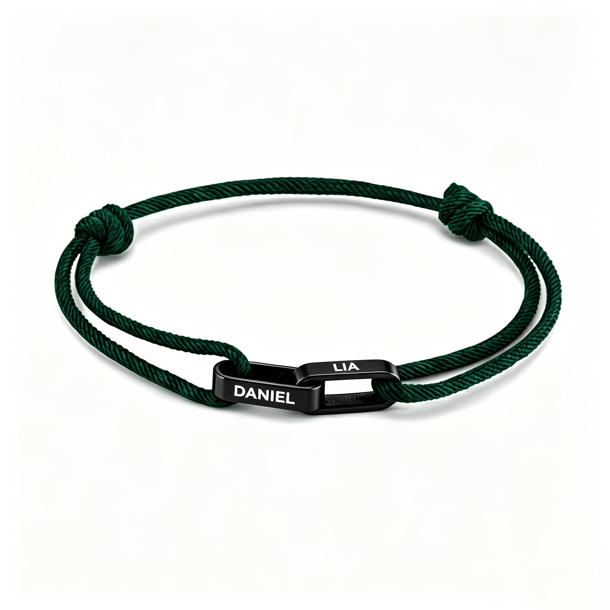TEMU Custom Couple Bracelets Engraved With Names, – Unisex Adjustable Knotted Friendship Bracelets, Using Minimalist Matching Jewelry In A Popular