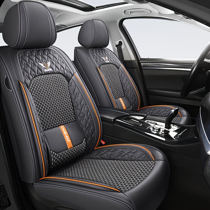  premium pu leather car seat covers breathable compatible cushions for men women fit durable stylish interior protection details 6