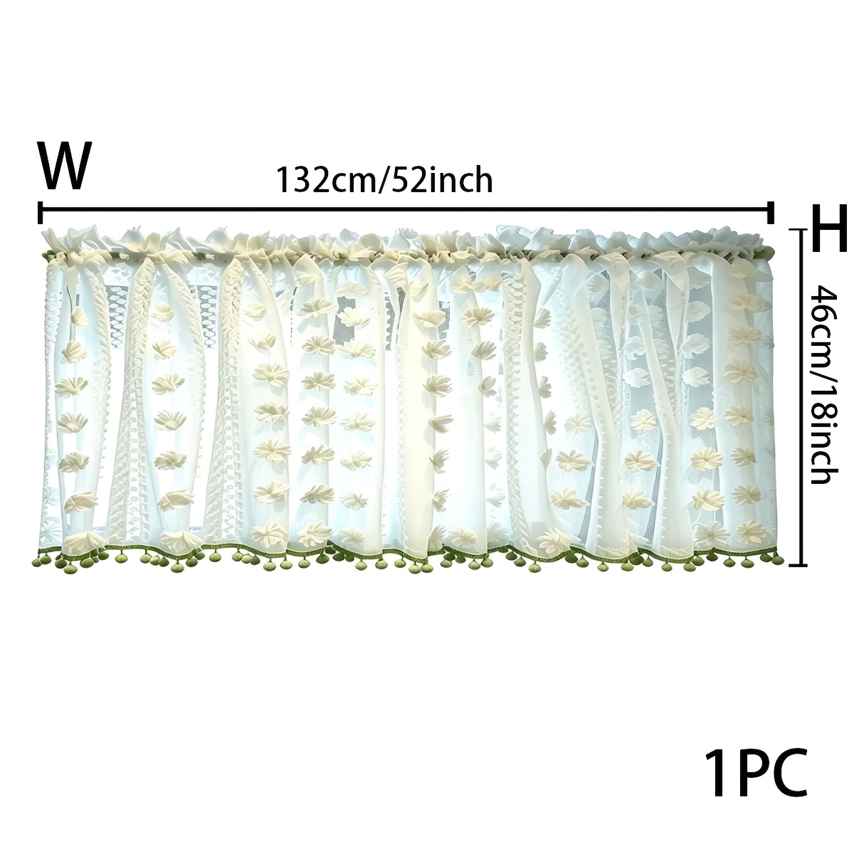 1pc Small And Luxurious French Style High-end Kitchen Curtains Without Door Curtains, Half Curtains, Partition Curtains