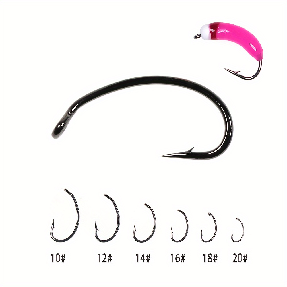 Fly Tying Fishing Hooks High Carbon Steel Long Shank Nymph Streamer Fly  Hook Saltwater Fishhooks Size 2# to 10# (Gold, 2#-200pcs), Hooks -   Canada