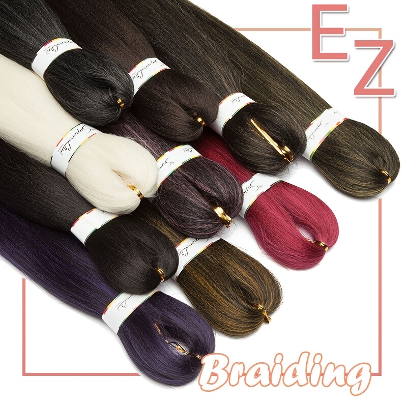 3 bundles soft synthetic fiber   professional pre stretched braiding hair extensions   texture long   no shedding unisex adult crochet for bohemian braids goddess   locs water   twist fluffy natural ombre details 0