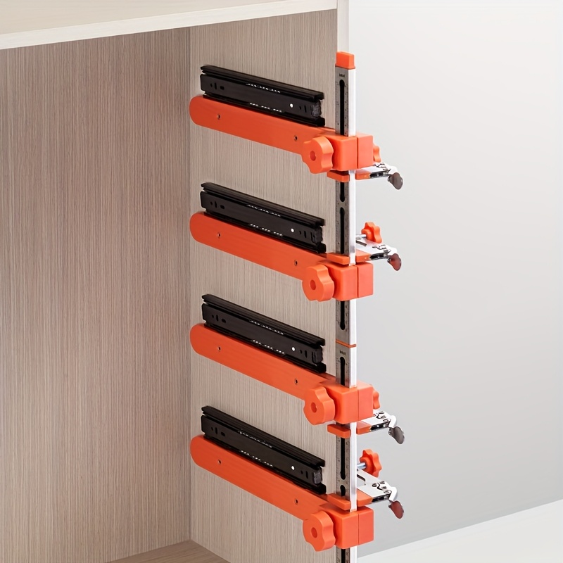  new upgrade diy furniture cabinet drawer   fixed carpenter tools decoration necessary track guide installation fixed tools lengthened bracket connection design stainless steel adjustable height