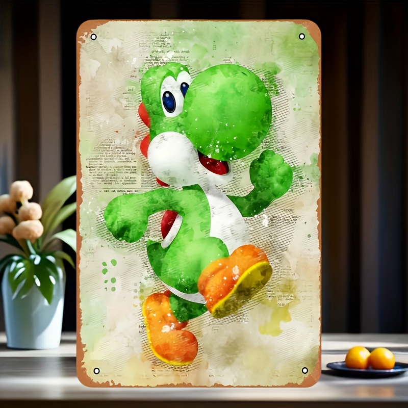 

Retro Video Game Metal Wall Art - 8x12 Inch, Gamers' Bedroom Decor,