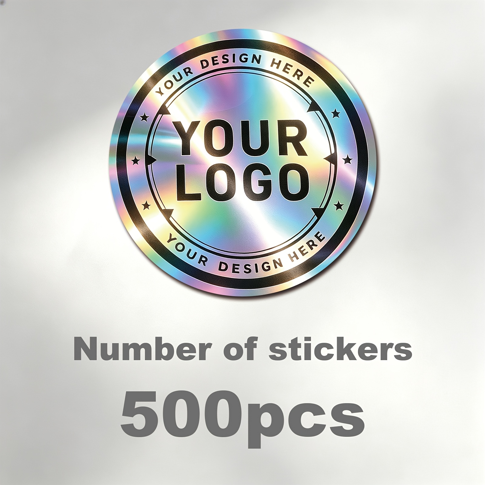 TEMU Custom 4cm Round Holographic Stickers, Fully Customizable With Brand Logos And Text. Suitable For Occasions Such As Photos, Images, Labels, And