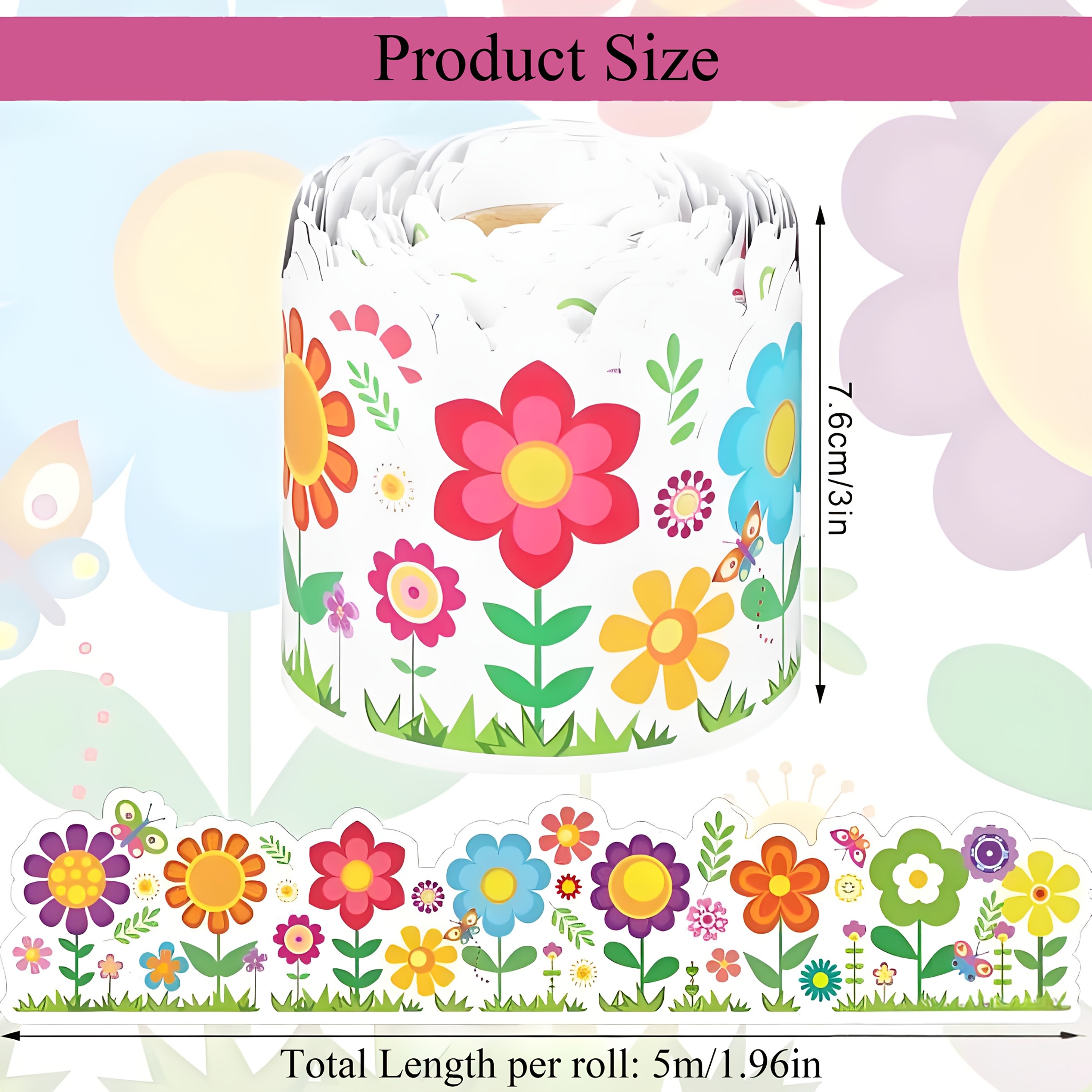 TEMU 【新商品】春の花のパーティー教室装飾 アナウンスメント装飾紙