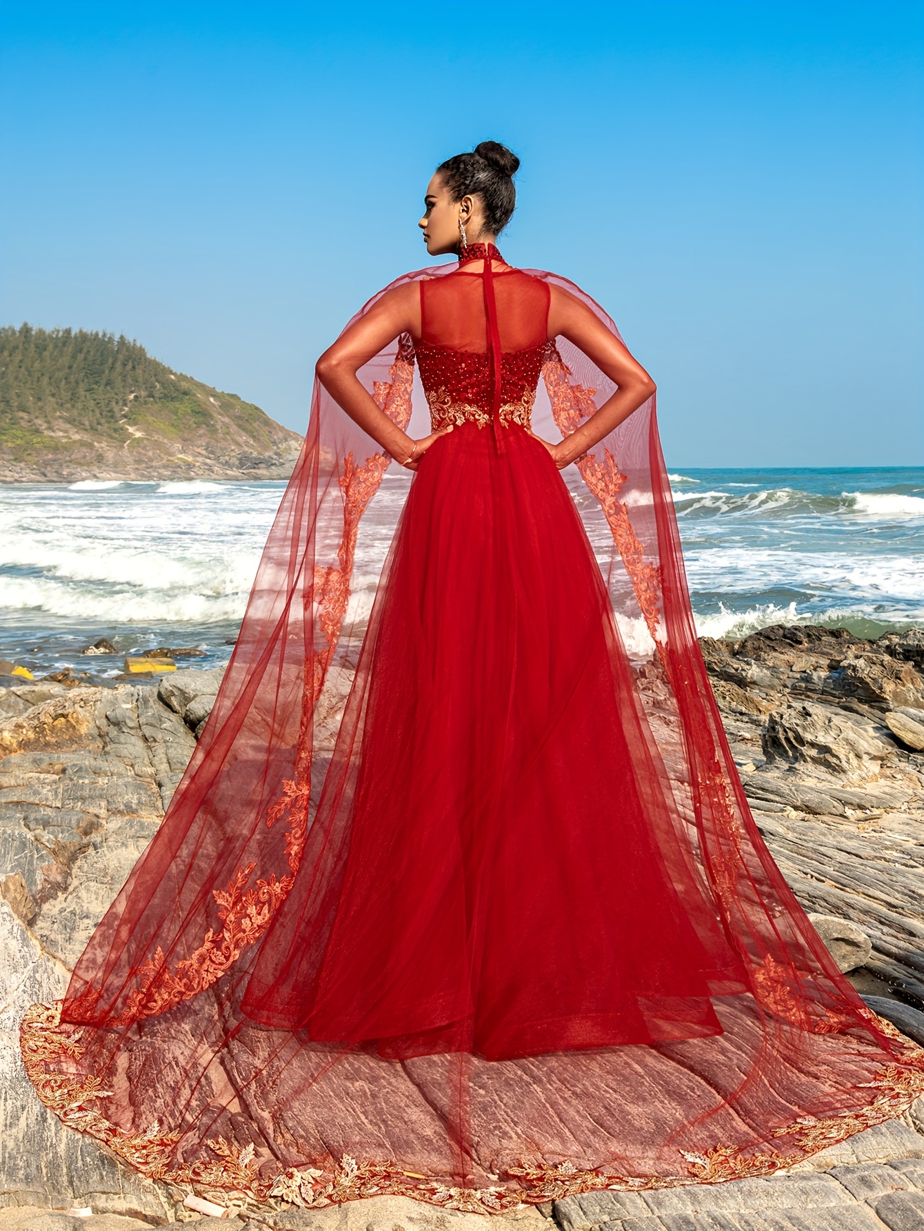 sachin and babi light blue dress Wholesale Chiffon Red Bridal Dress Luxurious Handcrafted