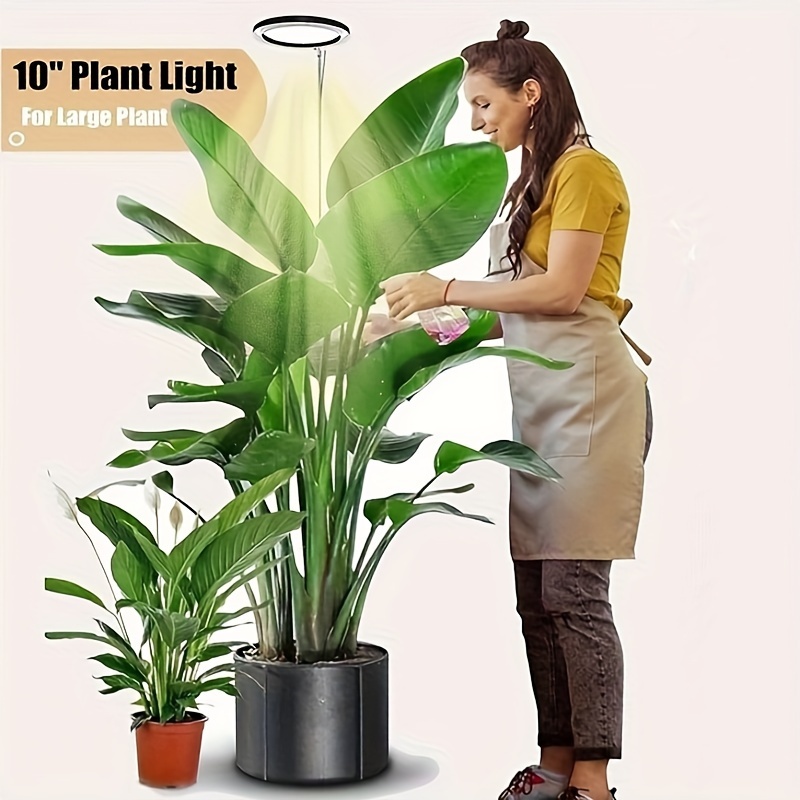 

Plant Grow Light Led Grow Light Indoor Full Spectrum Height&angle Adjustable Ring Usb 5v Growing Lamp With Auto Timer 2/ 4/ 8 H With 4 Heads For Seedings And Succulent