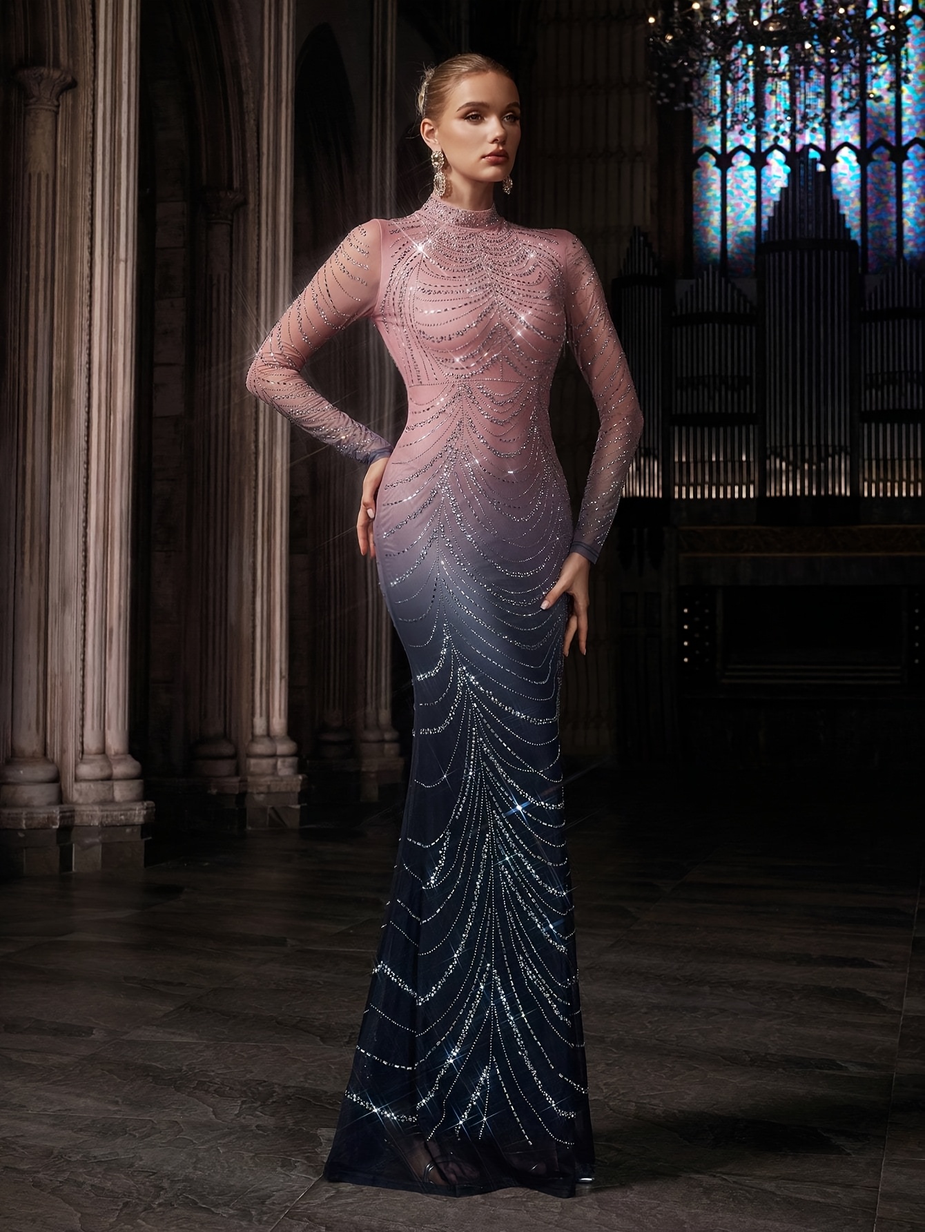 black mermaid prom dress Stunning Black Mermaid Prom Dress with Slit, Feathers, and Spaghetti S –  vigocouture