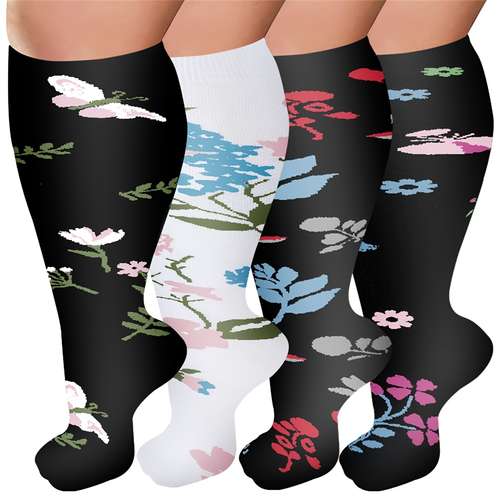 Outdoor Sports Long Tube Socks, Compression Socks For Men And Women, Suitable For Running And Jumping Rope (4 Pairs