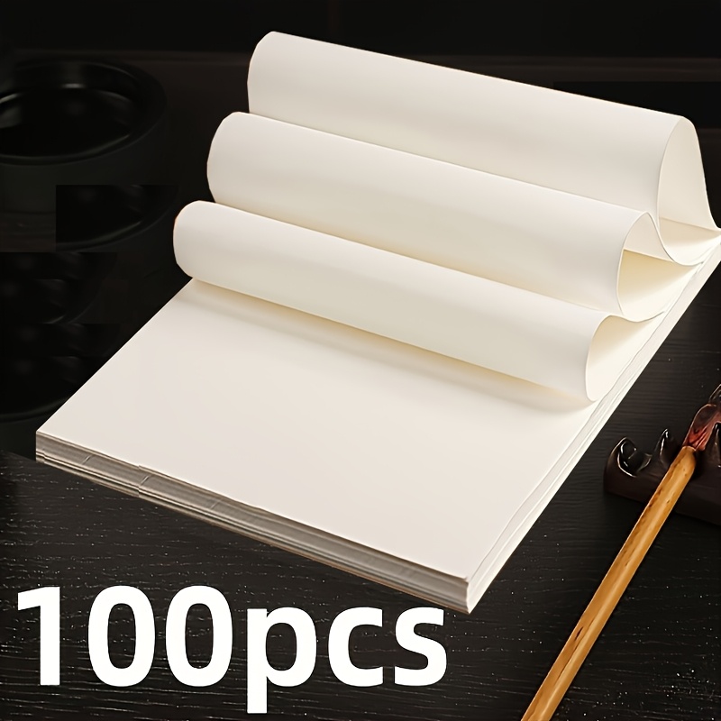 

100pcs Premium Rice Paper For Chinese Calligraphy And Painting, Ideal For Brush And Traditional Art Supplies