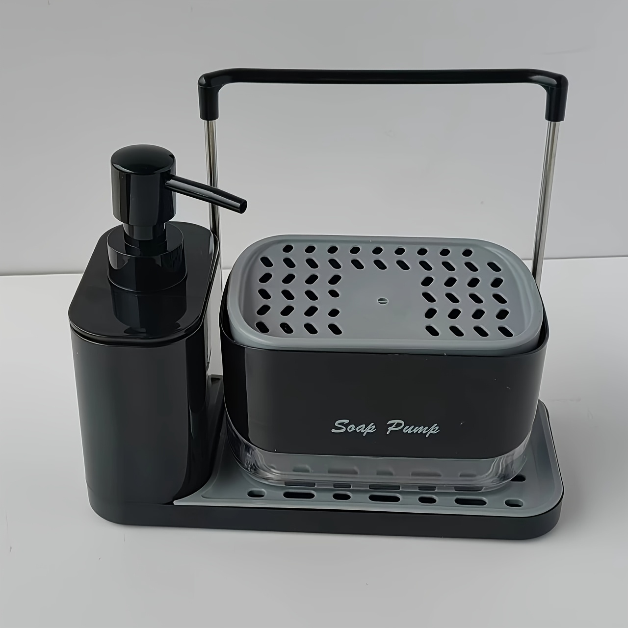 Image of An Automatic Dishwashing Liquid Dispenser, No Batteries Required, Hand Pump, Commercial Kitchen Dishwashing Station, Sponge With Liquid Soap