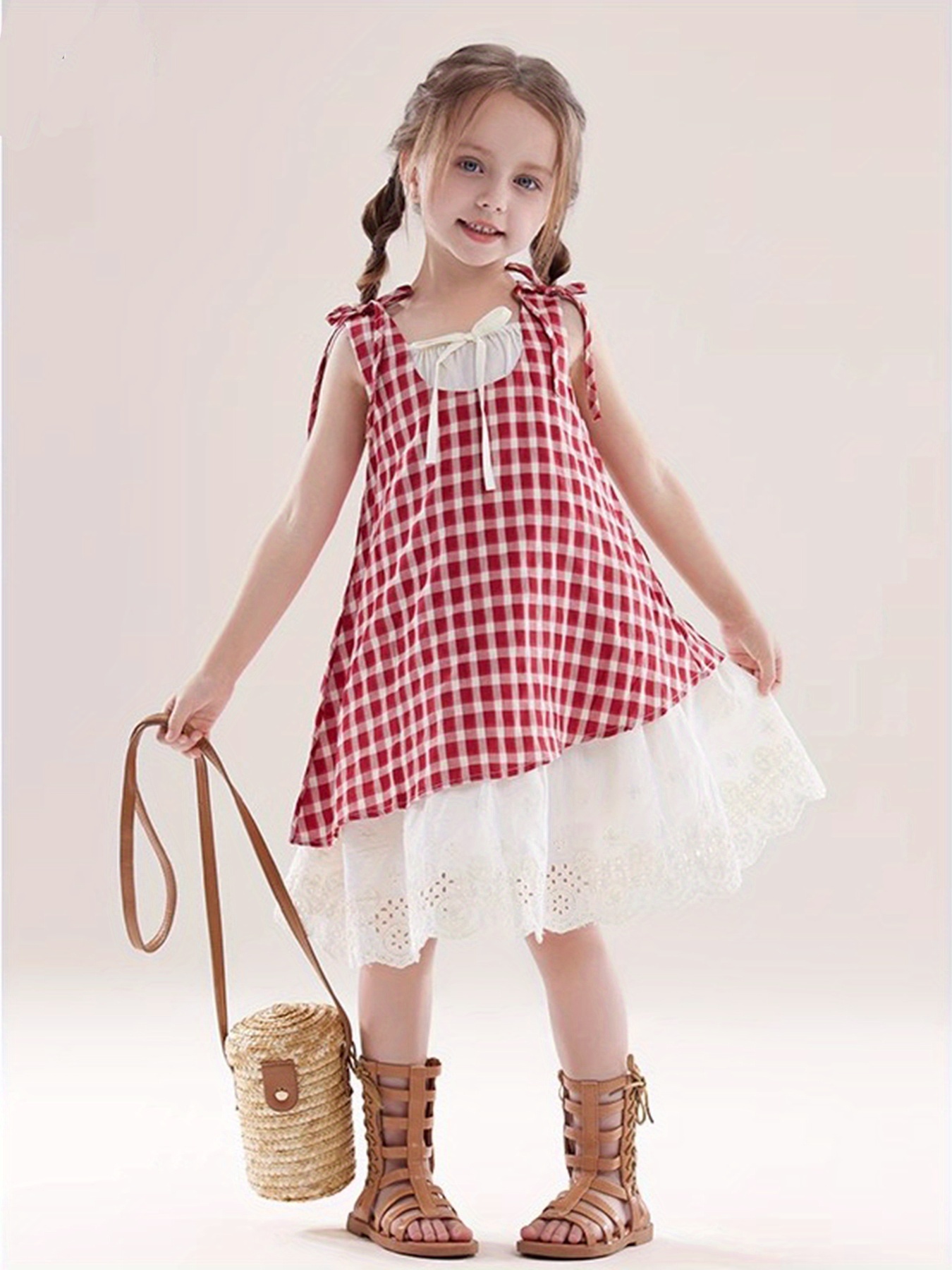 red check dress sold on Temu United States