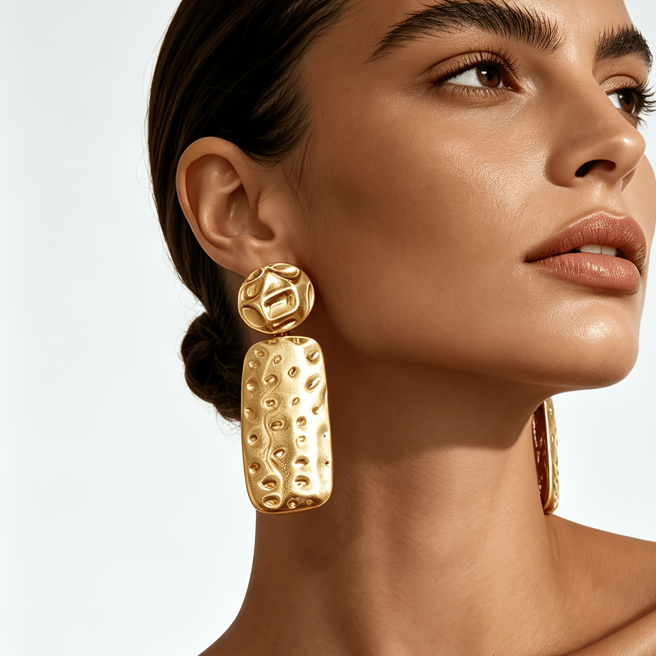 Women's Irregular Geometric Dangle Earrings, Retro Artistic Style