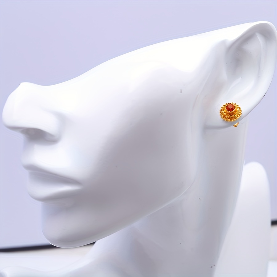 Middle Eastern Inspired Red Stud Earrings
