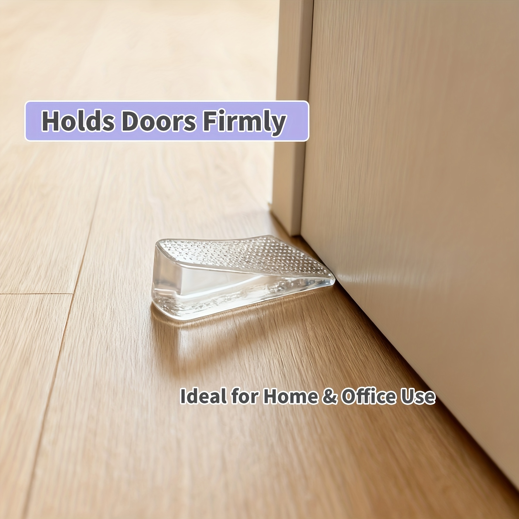 1pc/2pcs/3pcs Home Door Stop Stopper No-drill Door Buffer Door Bumper Self-adhesive Anti-slip Anti-collision Fixing Pad Windproof