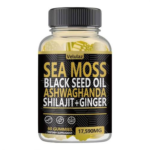 oil ashwagandha ginger shilajit gummies with turmeric bladderwrack 17590mg 60 gummies