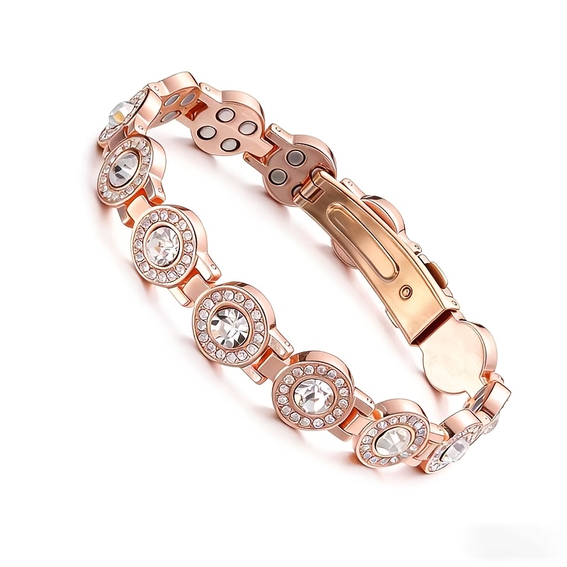 Ladies' Magnetic Bracelet — Rose Gold Plated Adjustable