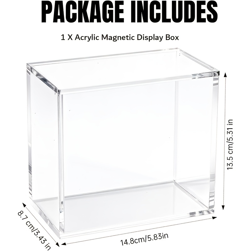 Image of Millimeter Acrylic Stackable Display Case, Suitable For Or Elite Trainer Box (etb), Transparent Magnetic Closure Storage Box, Designed For Trading Cards, Collectibles And Sports Memorabilia