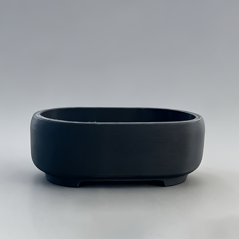 E-shop Elliptischer Bonsai Blumentopf, minimalistischer Topf für Pflanzen, grüner Bonsai-Topf für den Schreibtisch im Innenbereich,