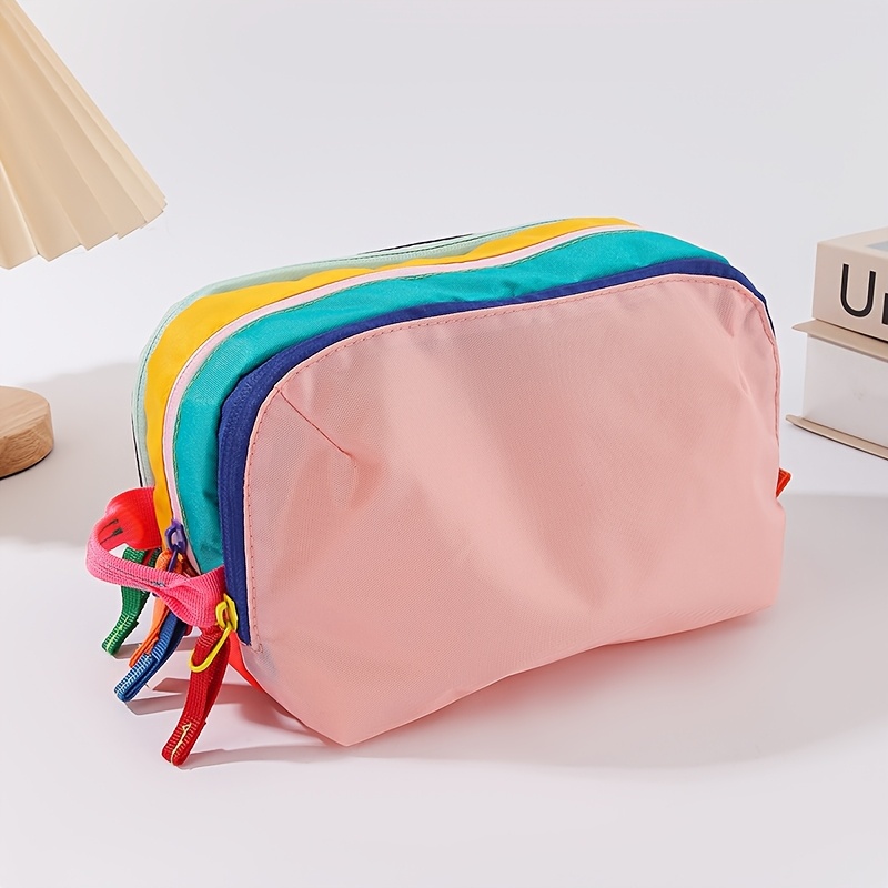 TEMU A Dopamine-colored Makeup Bag, A Portable Large-capacity Toiletry Bag For Travel And Miscellaneous Item Storage