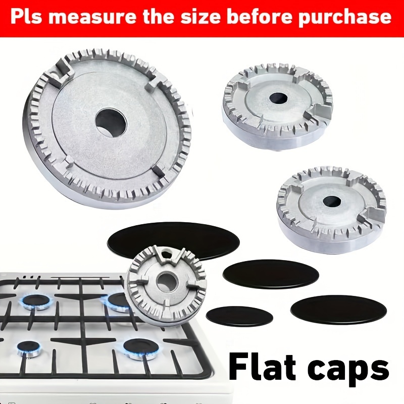 

4 Universal Aluminum Alloy Gas Knobs Cap Set For Cooktop Gas Accessories Battery