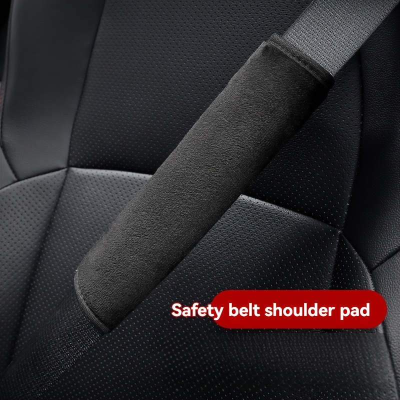 Image of Car Seat Belt Shoulder Cover Automotive Supplies Soft, Comfortable, Breathable Fabric Seat Belt Protective Cover Seat Belt Protective Cover
