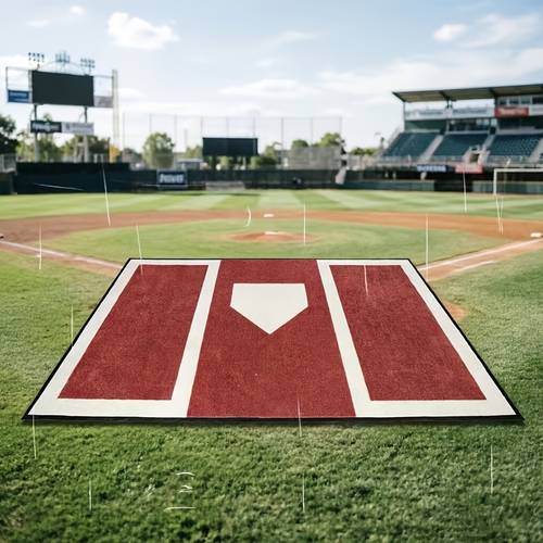 1pc 130cm 90cm 51 18in 35 43in baseball hitting mat with non slip rubber backing high visibility printed stripe cushioning surface durable and wear resistant indoor outdoor use hitting mat portable hitting practice mat baseball mat
