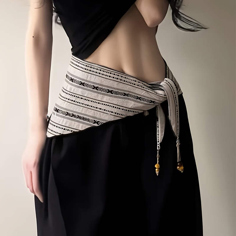 Women's Ethnic Style Triangle Scarf Belt for Trousers