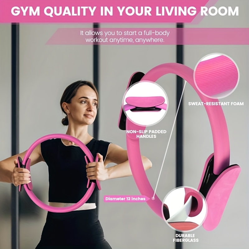 This 13pcs Strength Training Set Made of PP Material Is Suitable for Home Workouts, Featuring a 9.8-Inch Pilates Ball, a 12-Inch Yoga Ring, And Resistance Bands, Designed for Women