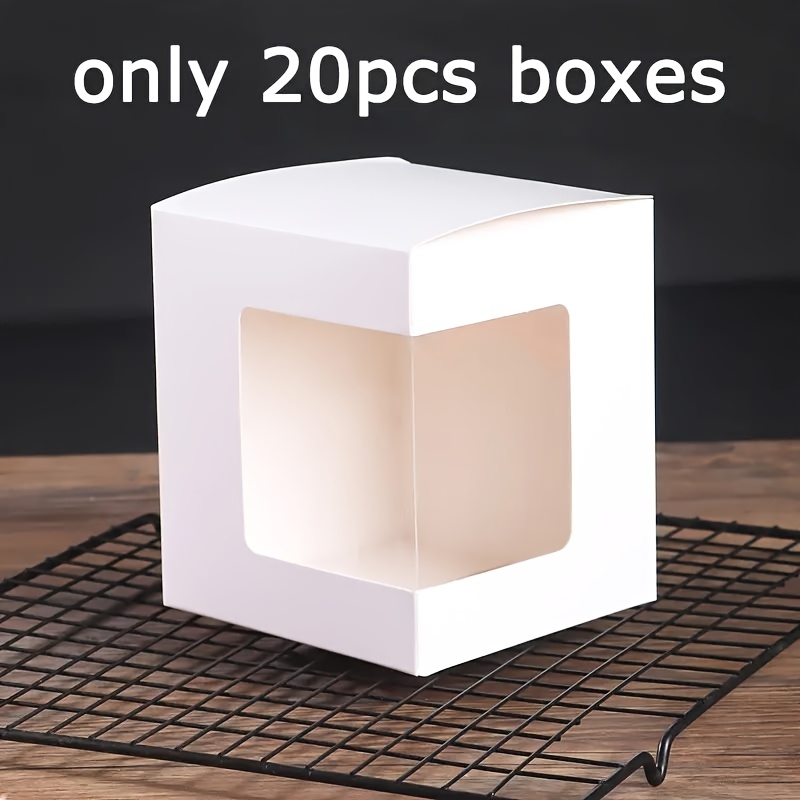 10/20 Transparent Cardboard Boxes With Windows, Suitable For Storing Cups, Gifts, Figurines, And Cosmetic Packaging Boxes